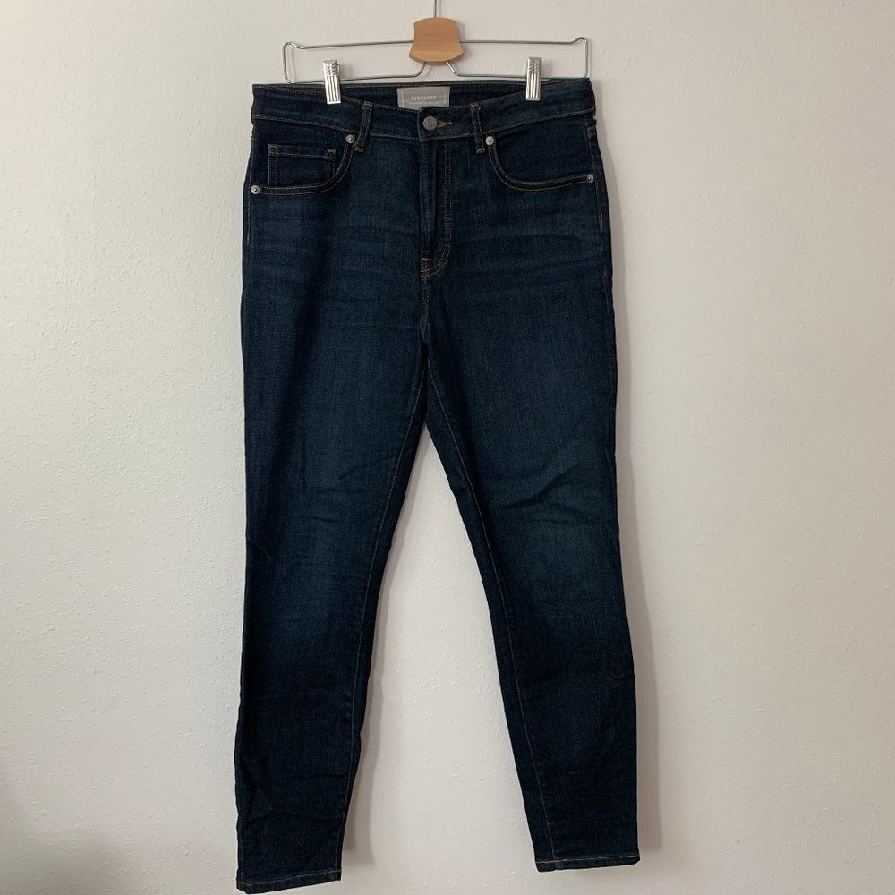 Everlane Curvy High Rise Skinny Jean in Dark Blue